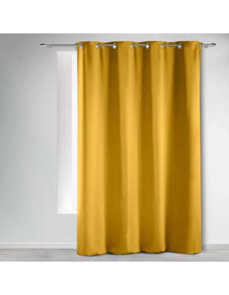 Rideau à œillets 140 x 240 cm Occultant miel