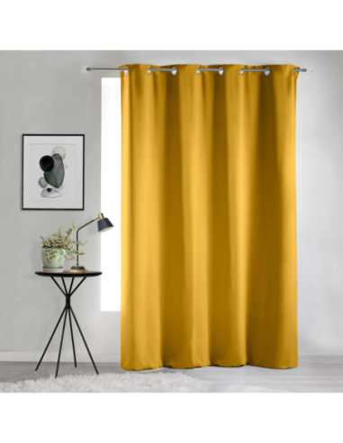 Rideau à œillets 140 x 240 cm Occultant miel