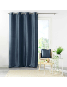 Rideau à œillets 140 x 240 cm Shana marine 2