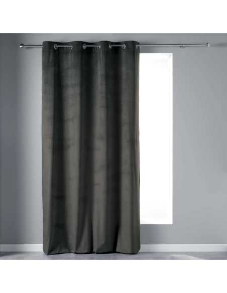 Rideau à œillets 140 x 240 cm Velvetine anthracite