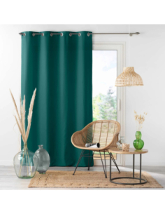 Rideau à œillets 140 x 260 cm Absolu émeraude 2