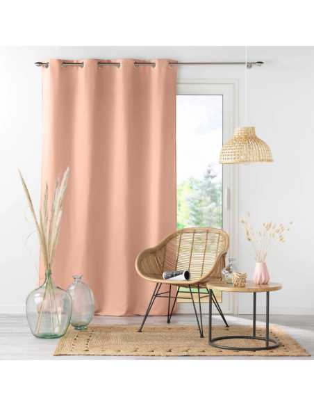 Rideau à œillets 140 x 260 cm Absolu rose