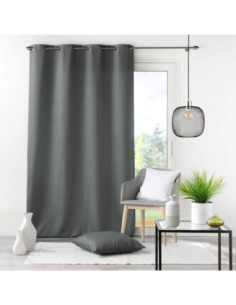 Rideau à œillets 140 x 260 cm Essentiel béton 2