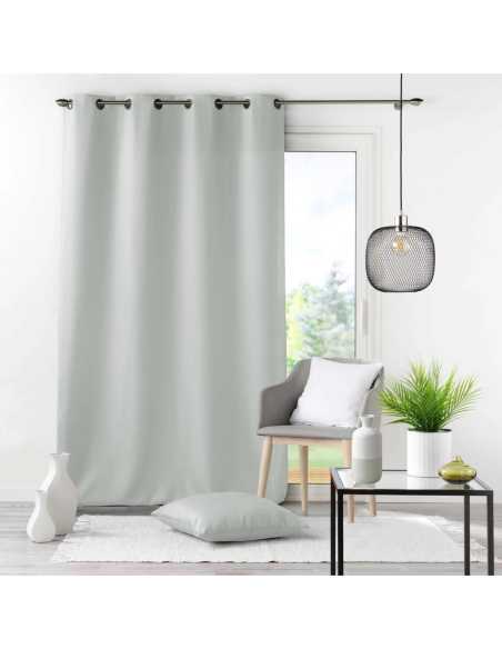 Rideau à œillets 140 x 260 cm Essentiel gris
