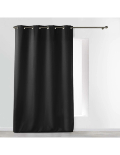 Rideau à œillets 140 x 260 cm Essentiel noir