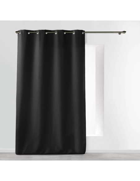 Rideau à œillets 140 x 260 cm Essentiel noir