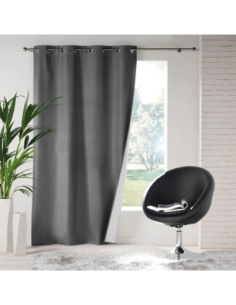 Rideau à œillets 140 x 260 cm Icemount anthracite 2