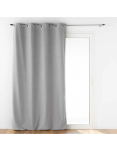 Rideau à œillets 140 x 260 cm Isolant jupiter gris