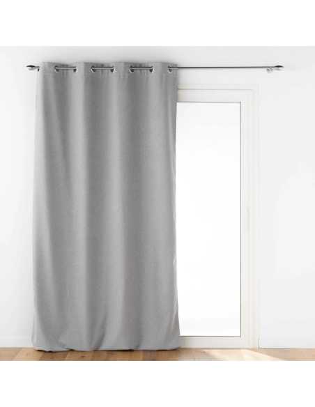 Rideau à œillets 140 x 260 cm Isolant jupiter gris