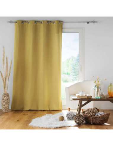 Rideau à œillets 140 x 260 cm Isolant jupiter ocre