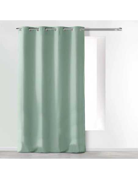 Rideau à œillets 140 x 260 cm Microfibre sauge