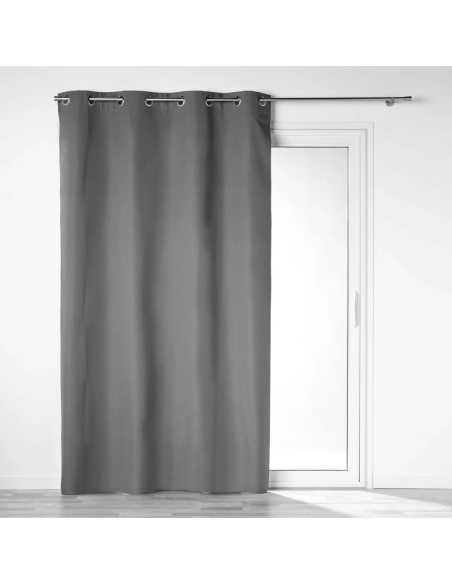 Rideau à œillets 140 x 260 cm Occultant anthracite