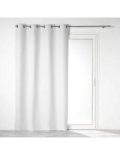 Rideau à œillets 140 x 260 cm Occultant blanc