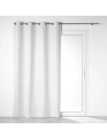 Rideau à œillets 140 x 260 cm Occultant blanc