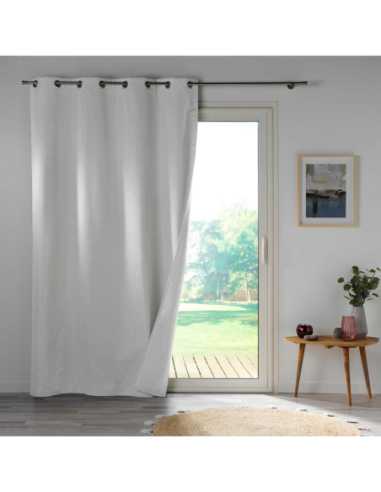 Rideau à œillets 140 x 260 cm Occultant blanc