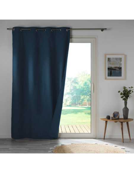 Rideau à œillets 140 x 260 cm Occultant marine