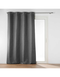 Rideau à œillets 140 x 260 cm Polarine anthracite