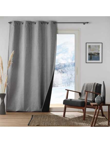 Rideau à œillets 140 x 260 cm Polarine gris