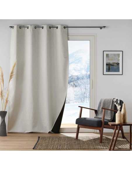 Rideau à œillets 140 x 260 cm Polarine naturel