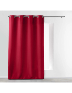 Rideau à œillets 140 x 260 cm Essentiel rouge