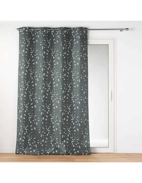 Rideau à œillets 140 x 260 cm Sakura anthracite