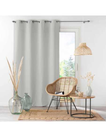 Rideau à œillets 140 x 260 cm Absolu gris