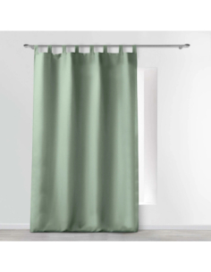 Rideau à passants 140 x 260 cm Essentiel sauge