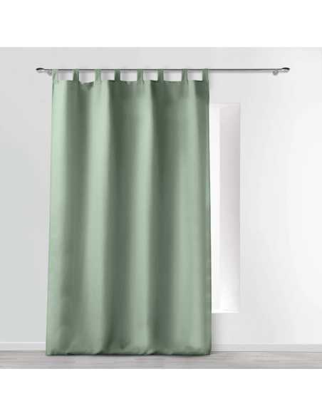 Rideau à passants 140 x 260 cm Essentiel sauge