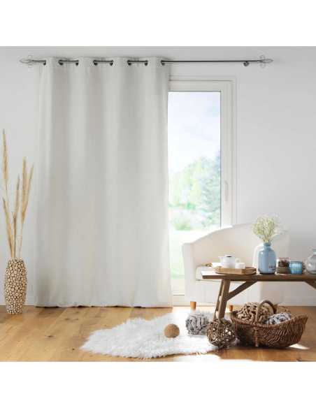 Rideau à œillets 140 x 260 cm Isolant jupiter naturel