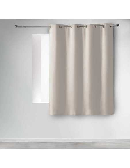 Rideau à œillets 135 x 180 cm Occultant ivoire
