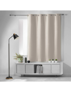 Rideau à œillets 135 x 180 cm Occultant ivoire 2