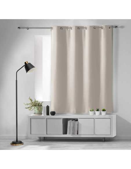 Rideau à œillets 135 x 180 cm Occultant ivoire