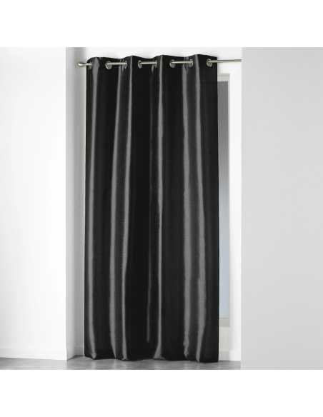 Rideau à œillets 140 x 240 cm Shana noir