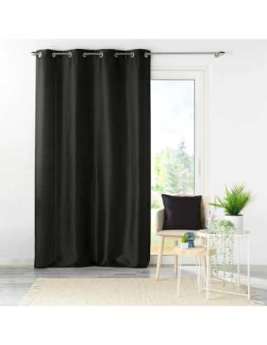 Rideau à œillets 140 x 240 cm Shana noir