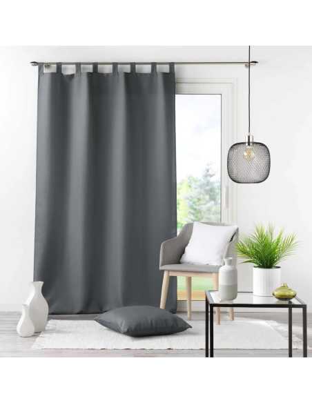 Rideau à passants 140 x 260 cm Essentiel béton