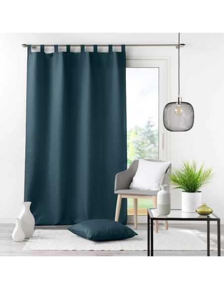 Rideau à passants 140 x 260 cm Essentiel marine
