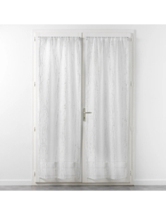 Paire de voilages à passants 2 x 70 x 200 cm Filiane blanc