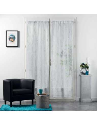 Paire de voilages à passants 2 x 70 x 200 cm Filiane blanc