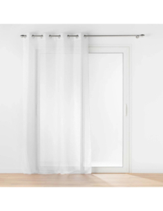 Voilage à œillets 140 x 240 cm Lisséa blanc