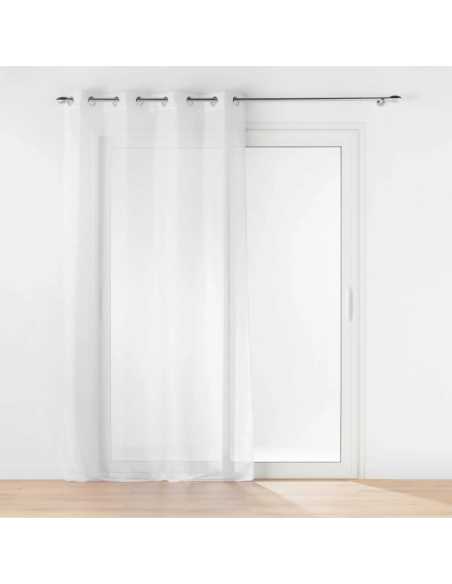Voilage à œillets 140 x 240 cm Lisséa blanc