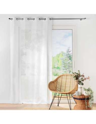 Voilage à œillets 140 x 240 cm Lisséa blanc