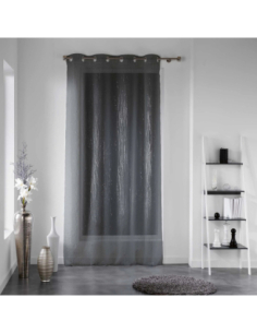 Voilage à œillets 140 x 240 cm Filiane anthracite 2