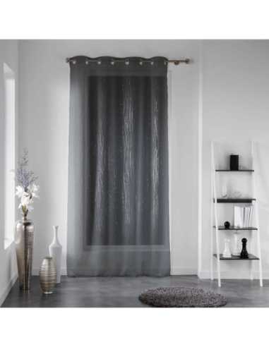 Voilage à œillets 140 x 240 cm Filiane anthracite
