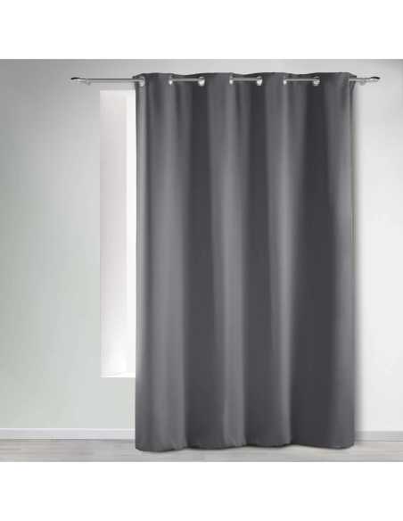 Rideau à œillets 140 x 240 cm Occultant ardoise
