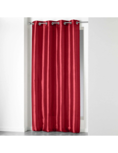 Rideau à œillets 140 x 240 cm Shana rouge