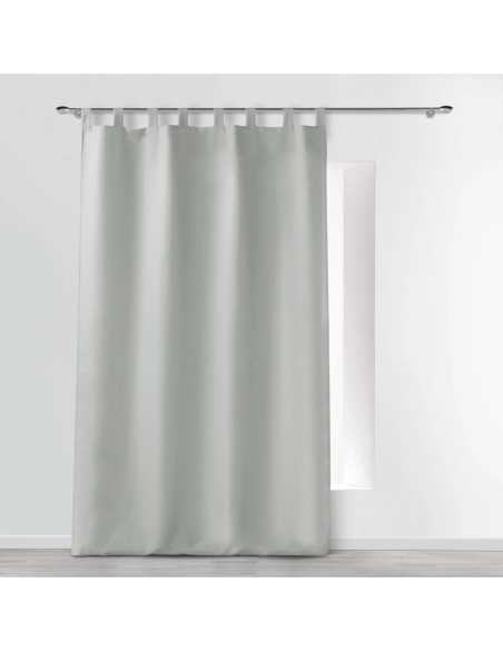 Rideau à passants 140 x 260 cm Essentiel gris