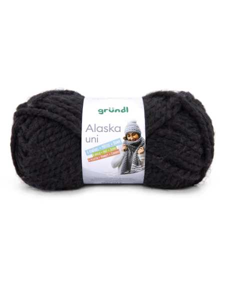Pelote de laine Alaska 100g Noir 06 – Tricot, crochet, créations DIY