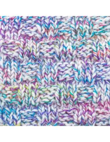 Pelote de laine Alaska Print 100g Blanc/Bleu/Violet 03 – Tricot, crochet, créations DIY