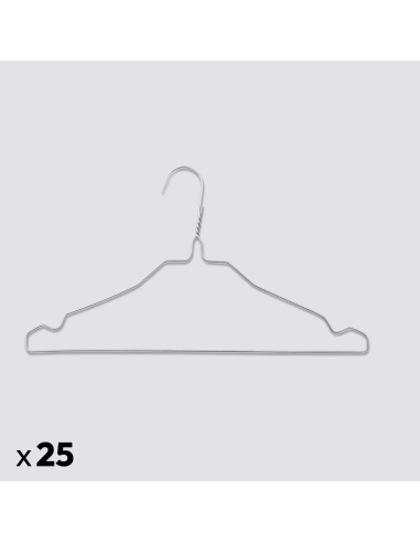 Lot de 25 cintres métal – finition argent ou noir – idéal pressing & dressing