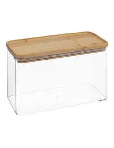 Boîte rectangle plastique et couvercle bambou 2L ESKE